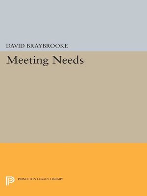 cover image of Meeting Needs